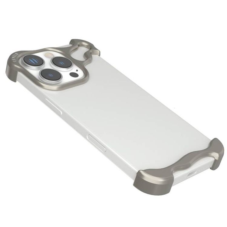 حافظة Levelo Metallo Pro المصنوعة من الألومنيوم لهاتف iPhone 16 Pro Max بزوايا مقاومة للصدمات، مادة متينة، سهلة التركيب، قبضة مريحة وآمنة - تيتانيوم