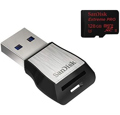 سانديسك اكستريم برو UHS-II U3 بطاقة ذاكرة مايكرو SDXC بسعة 128 جيجا 