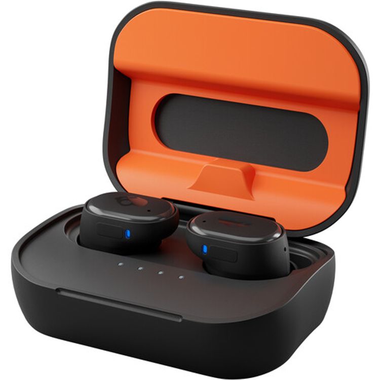 سماعات Skullcandy Grind اللاسلكية بالكامل للأذن، حتى 40 ساعة من عمر البطارية الإجمالي، كابل شحن سريع USB-C، ميزة مشاركة الصوت، التشغيل التلقائي/الاتصال - باللون الأسود