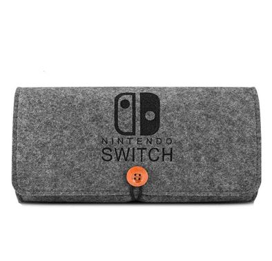 AhaStyle Carrying Case Compatible for Nintendo Switch Lite, Portable Carrying Bag Ultra Slim Professional Protective Felt Pouch with 5 Game Cartridges Holders ( Switch Logo )
