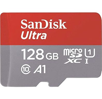 SanDisk 128GB Ultra microSDXC UHS-I Micro Memory Card A1 Class 10 120MB/s - SDSQUA4-128G-GN6MN - White
