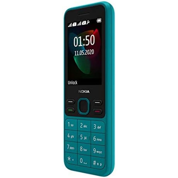 Nokia 150 (2020) Feature Phone, Dual SIM, 2.4 inches Display and expandable MicroSD up to 32GB, Cyan - Blue