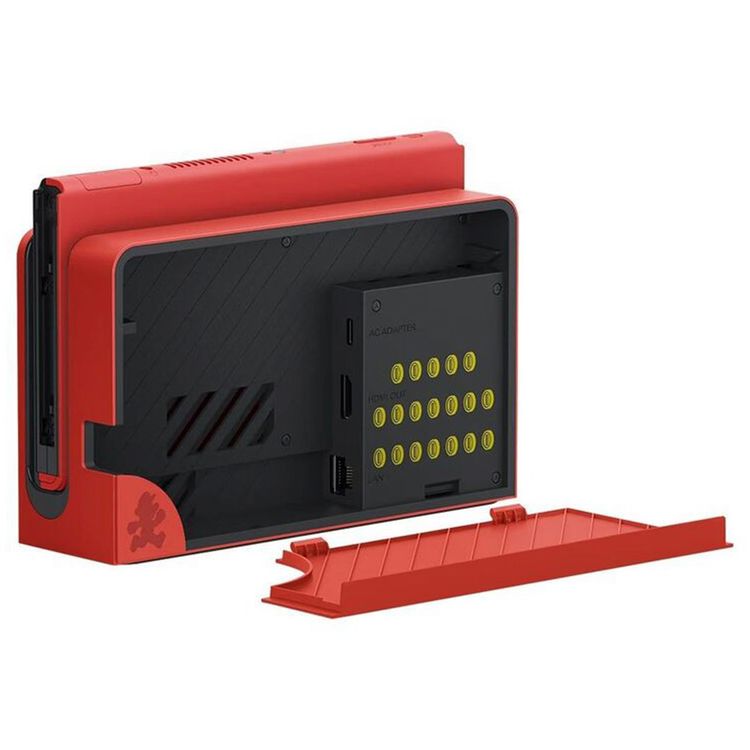 نينتندو سويتش OLED - وحدة تحكم إصدار ماريو ريد + FR-TEC بيلوتشي سوبر ماريو 22 سم (حزمة) - أحمر