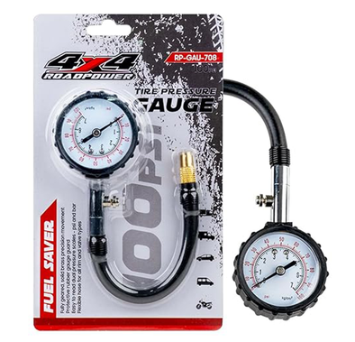 مقياس ضغط إطارات ROADPOWER 4×4 100 رطل/بوصة مربعة، مقياس دقيق للخدمة الشاقة للسيارات والشاحنات وسيارات الدفع الرباعي والدراجات النارية