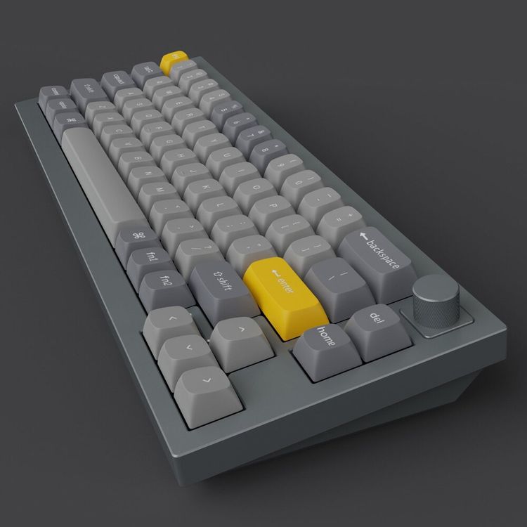 Keychron Q2 QMK Custom Mechanical Keyboard with RGB, Knob Red Switch and Costom Hotswappable Compatible with Mac & Windows - Grey
