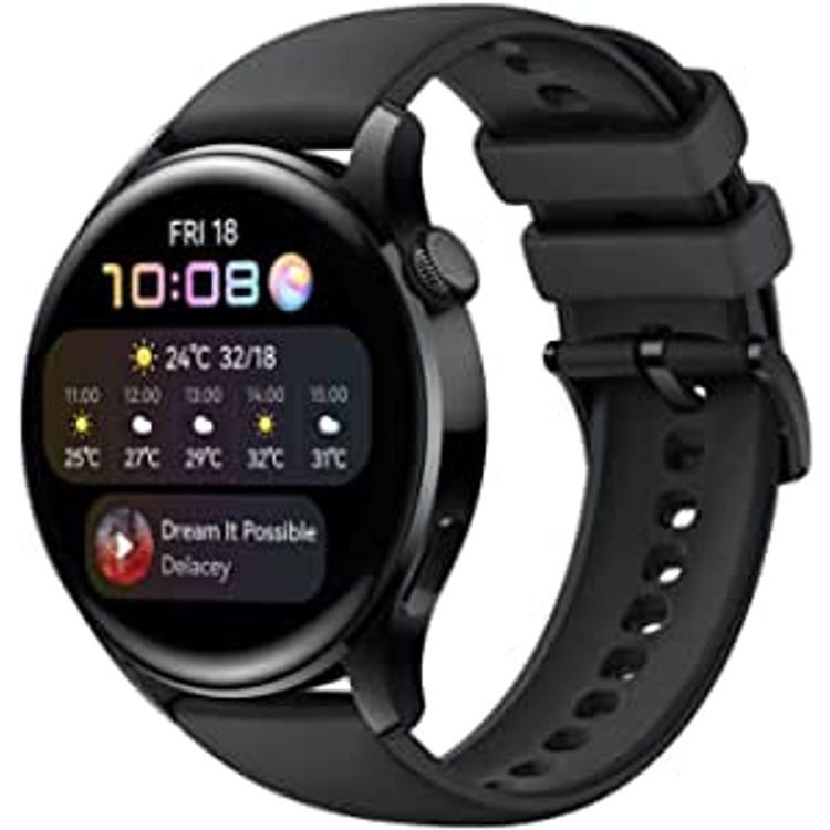 HUAWEI WATCH 3 | Connected GPS Smartwatch with Sp02 and All-Day Health Monitoring | 14 Days Battery Life - Black
