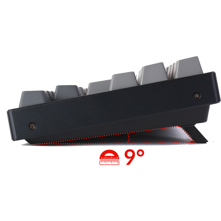 كيكرون K8-B3 لوحة مفاتيح ميكانيكية للألعاب ، 87 مفتاحًا لاسلكيًا مع مفتاح  بني / إضاءة خلفية LED بيضاء / يو اس بي سلكي ، لوحة مفاتيح بلوتوث للكمبيوتر - أسود