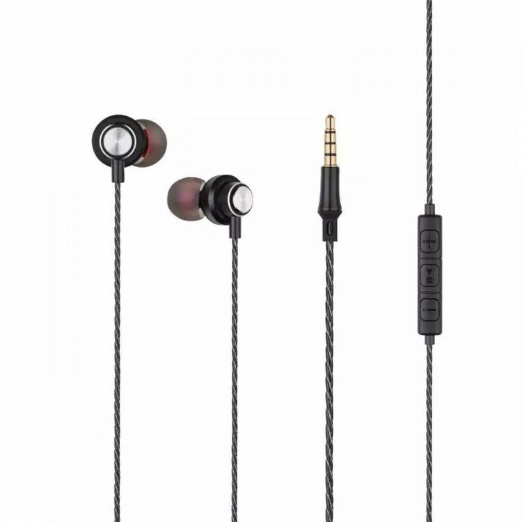 سماعات اذن من بودي مع تحكم عن بعد و مايك - رمادي