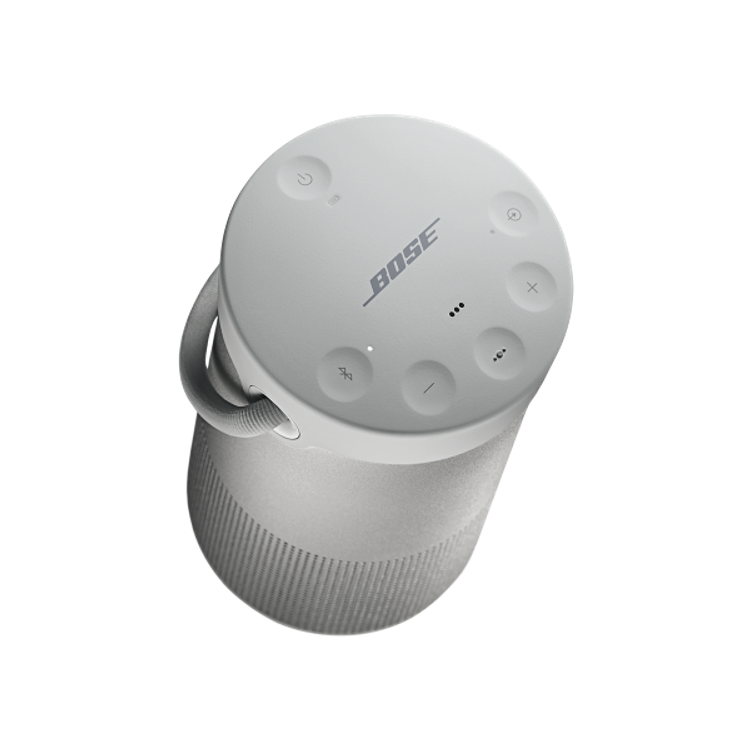 Bose مكبر صوت محمول ساوند لينك ريفولف بلس بلوتوث مع مقبض ، صوت غامر ، مقاوم للماء ، بطارية تدوم 16 ساعة - رمادي