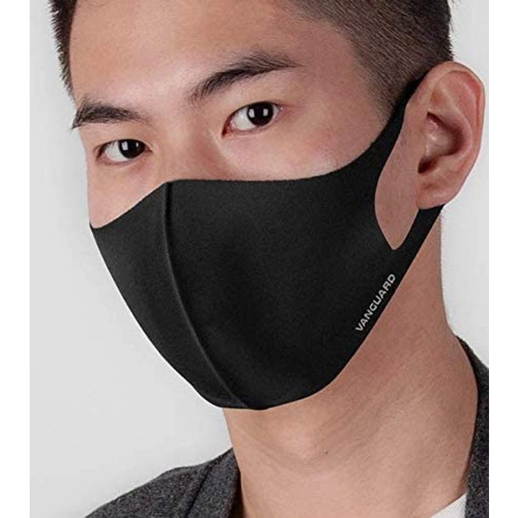 Vanguard Smart Care Puro-Nano Zinc Anti-Bacterial 3 Ply BFE Face Mask, Protection Washable Face Masks - Black ( Medium )