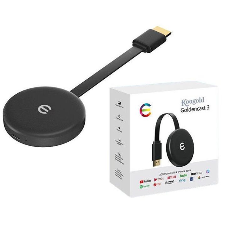 جوجل كروم كاست الجيل الثالث لبث الوسائط 2 سنون - أسود