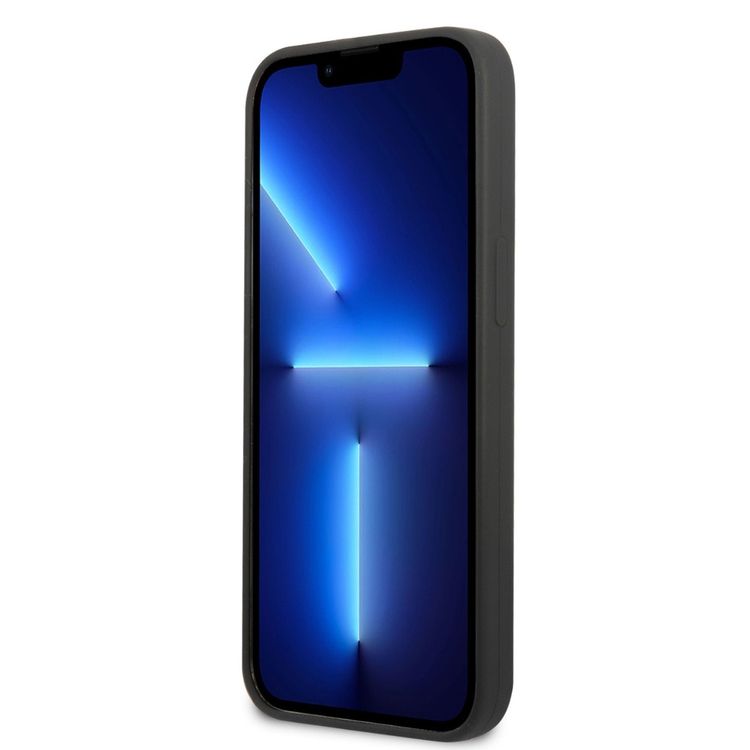 AMG Liquid Silicone Case with Carbon Pattern iPhone 13 Pro Max- Black