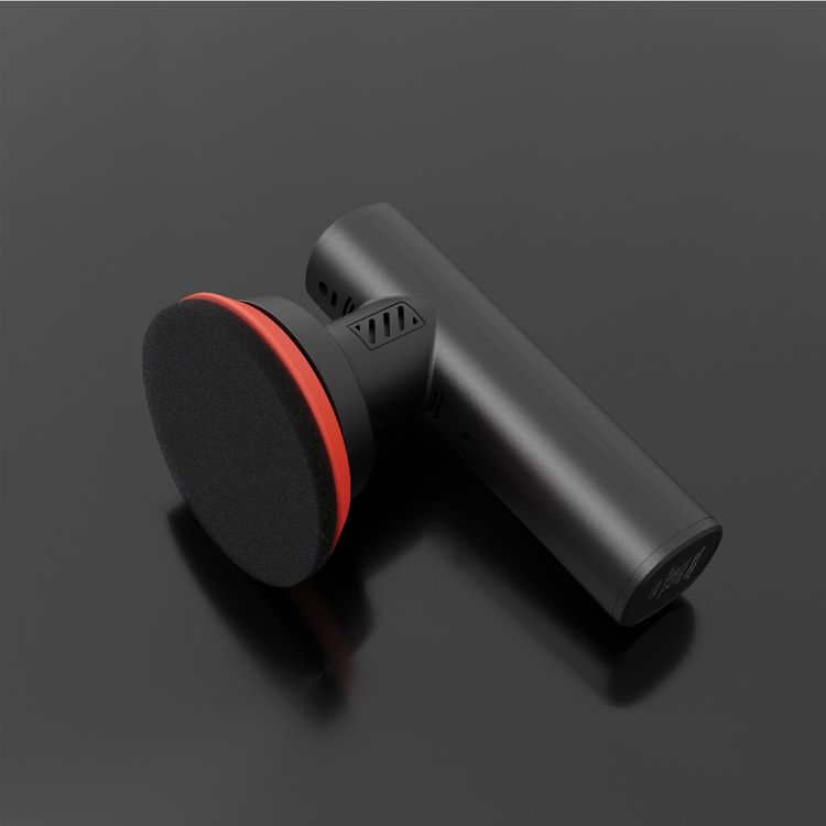 ملمع شمع السيارة الذكي المدمج مع 4 أقراص للرأس من بورودو - أسود