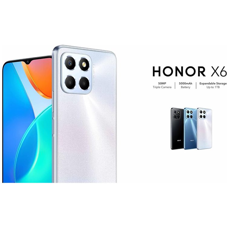 Honor X6 Dual SIM- UAE Version (Midnight Black) - 4GB RAM 64GB 4G