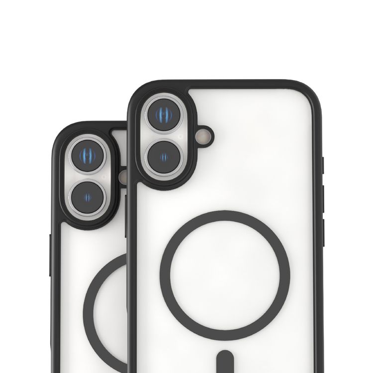 Levelo MagSafe Solo Case for iPhone 16 Plus, Clearview Technology, 3H Scratch Resistance, Hybrid Construction - Black 