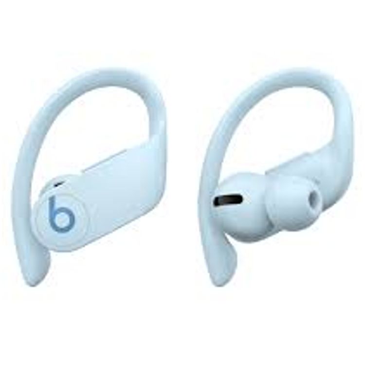 بيتس باور بيتس برو MXY82-BL سماعات رأس لاسلكية قابلة للتعديل ، خطافات أذن آمنة ، تشغيل / وضع تلقائي ، خفيفة الوزن - أزرق فاتح